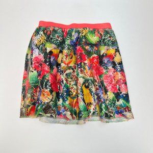 Katie Morgan Studio x H&M Tropical Birds Sequin Skirt